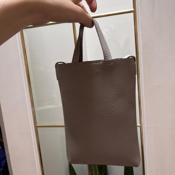 Cute Light Grey Leather Shoulder Cross Body Bag - Picture 7 of 8